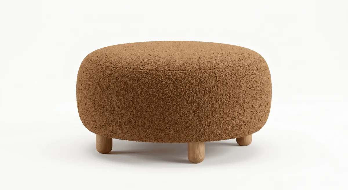 Pouf Boucle Rond — Douceur Premium Multicolore | Livraison Nador & Oriental