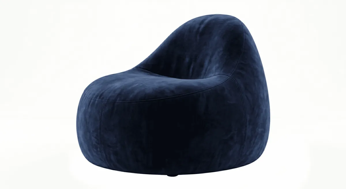 Pouf Velours Poire Design — Forme Organique Unique | Livraison Nador & Oriental