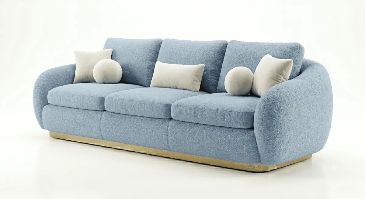 Canapé Courbe Organique Boucle — Design Sculptural | Livraison Nador & Oriental