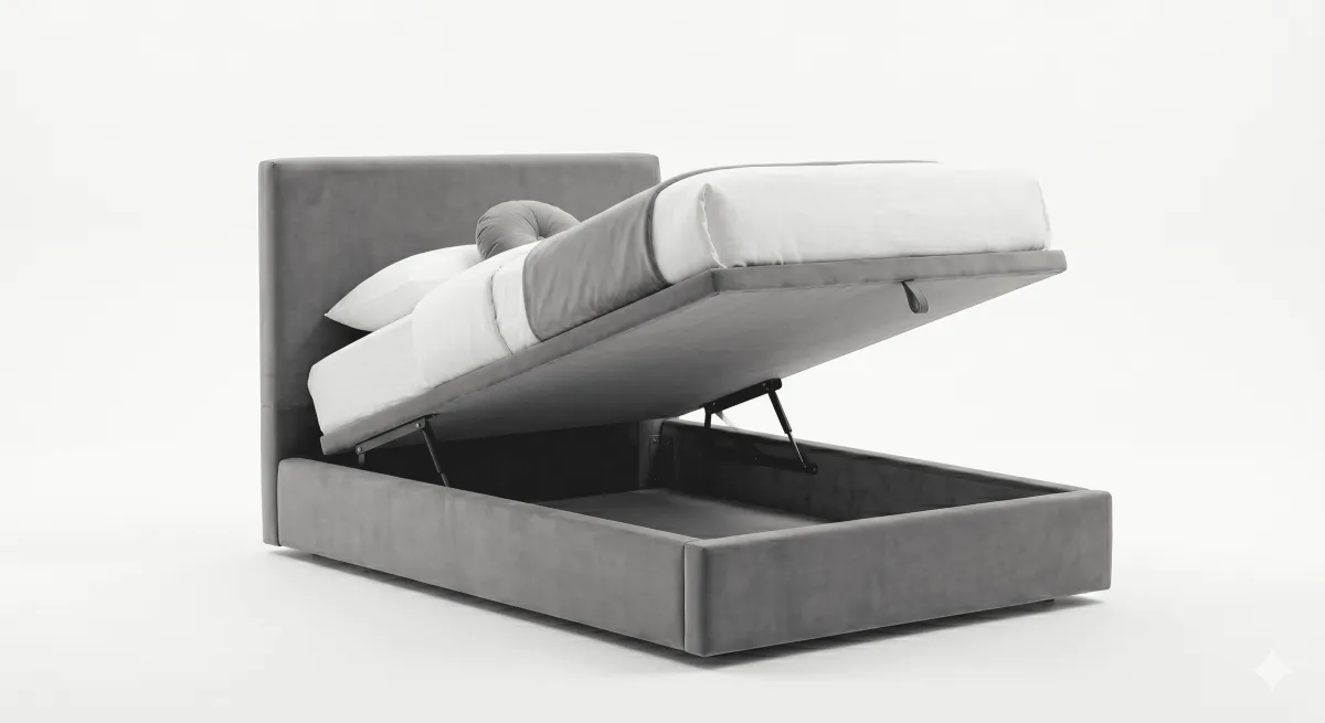 Lit 1 Place Coffre Rangement — Pratique & Design | Livraison Nador & Oriental
