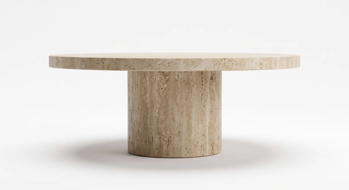 Travertine Coffee Table - Vue 2