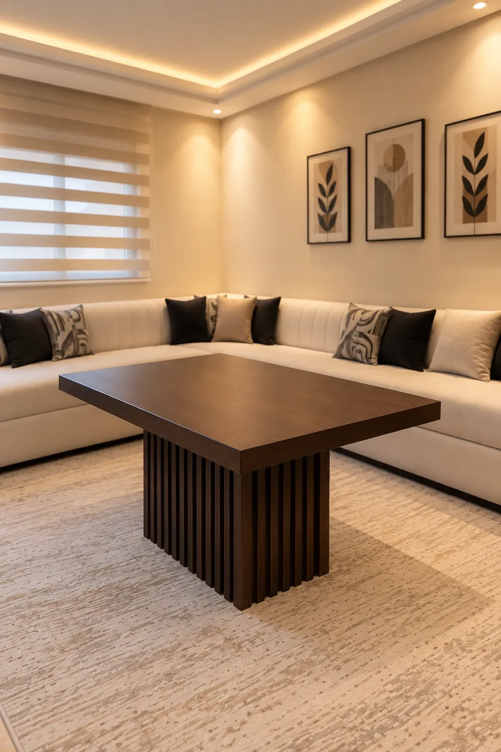 Table Basse Design Moderne en Bois - Vue 1